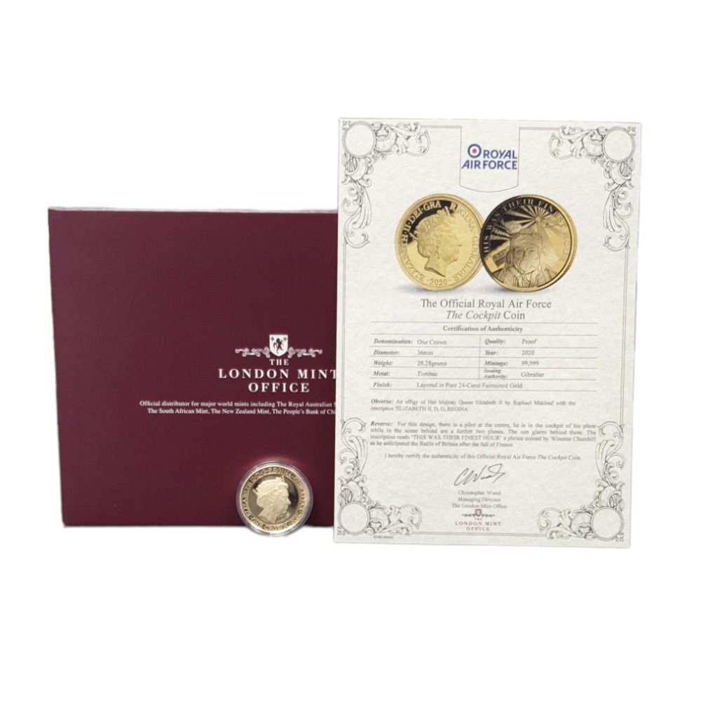 The London Mint Office The Official Royal Air Force Cockpit Coin Own4Less